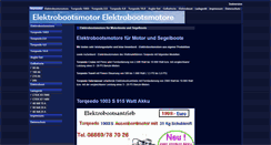 Desktop Screenshot of elektrobootsmotore.de