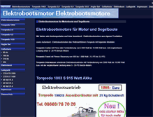 Tablet Screenshot of elektrobootsmotore.de